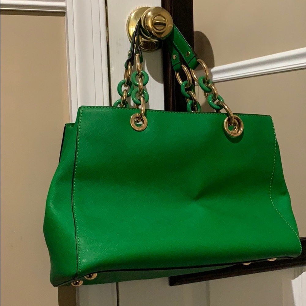 Green Michael Kors purse